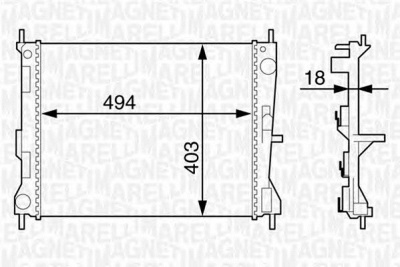 MAGNETI MARELLI 350213129300 -  Радиатор, охлаждение двигателя